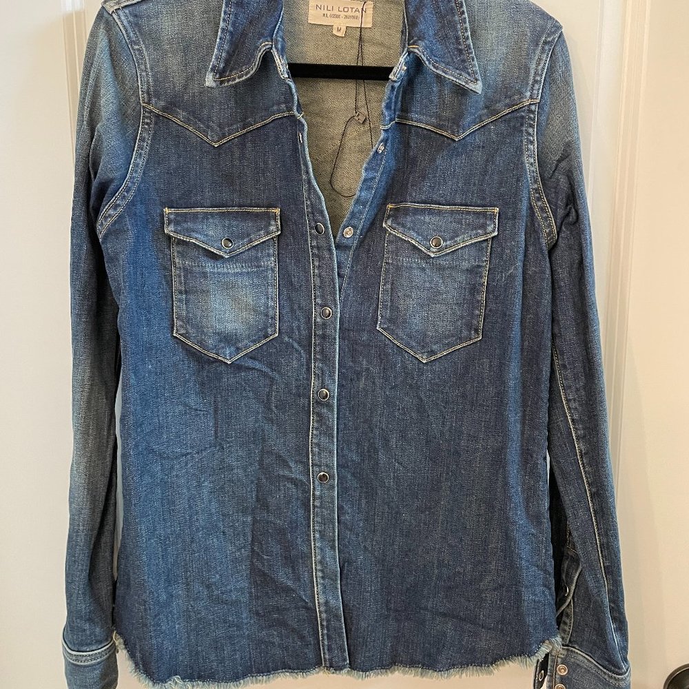 Nili Lotan Denim Western Shirt